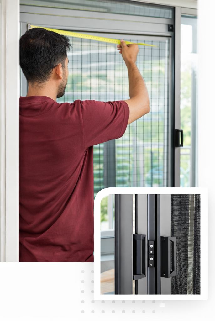 Aluminium blockout sliding door installation in Hyderabad